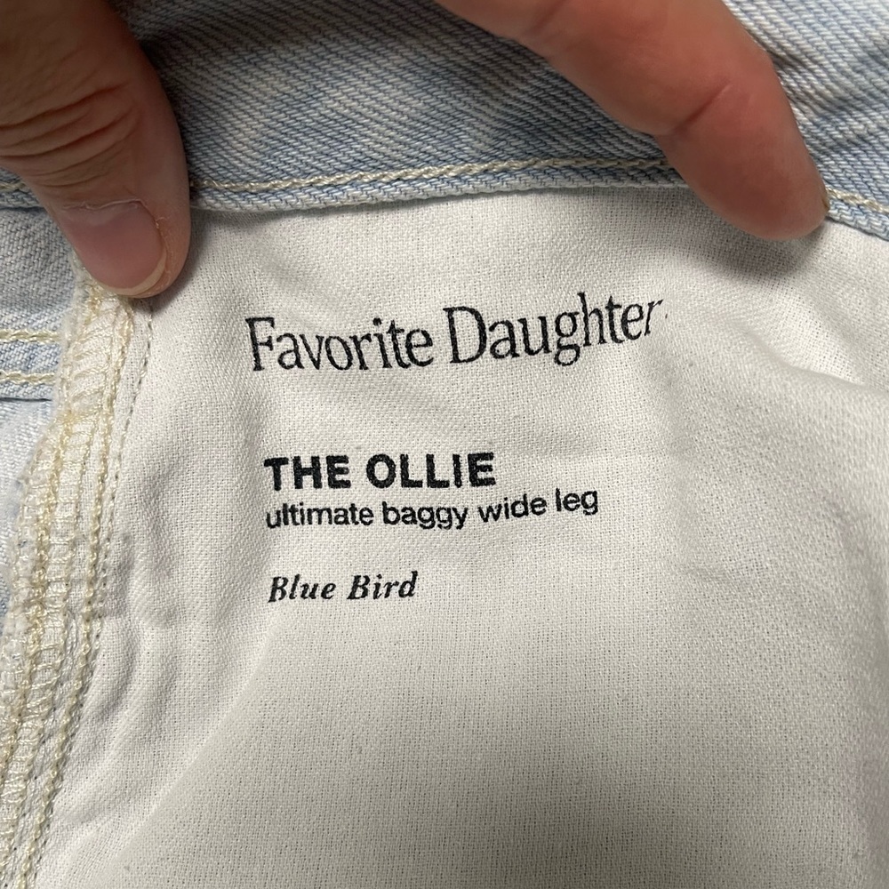 EUC Favorite Daughter The Ollie Ultimate Baggy Wide Leg Jeans in "Blue Bird" - Picture 8 of 14
